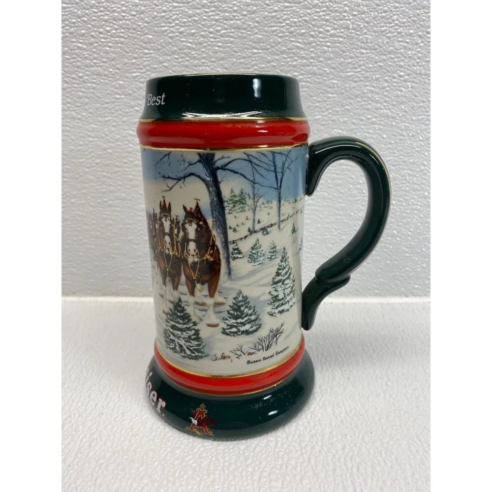Vtg Budweiser 1991 Beer Stain Colectors Edition The Season Best Ceramic Mug